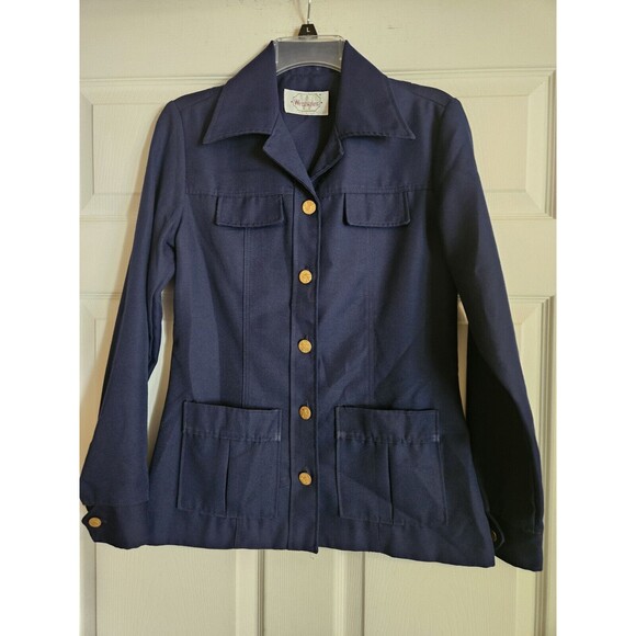 Vintage Navy Wrangler Suit Jacket Formal Boys Medium Made In USA